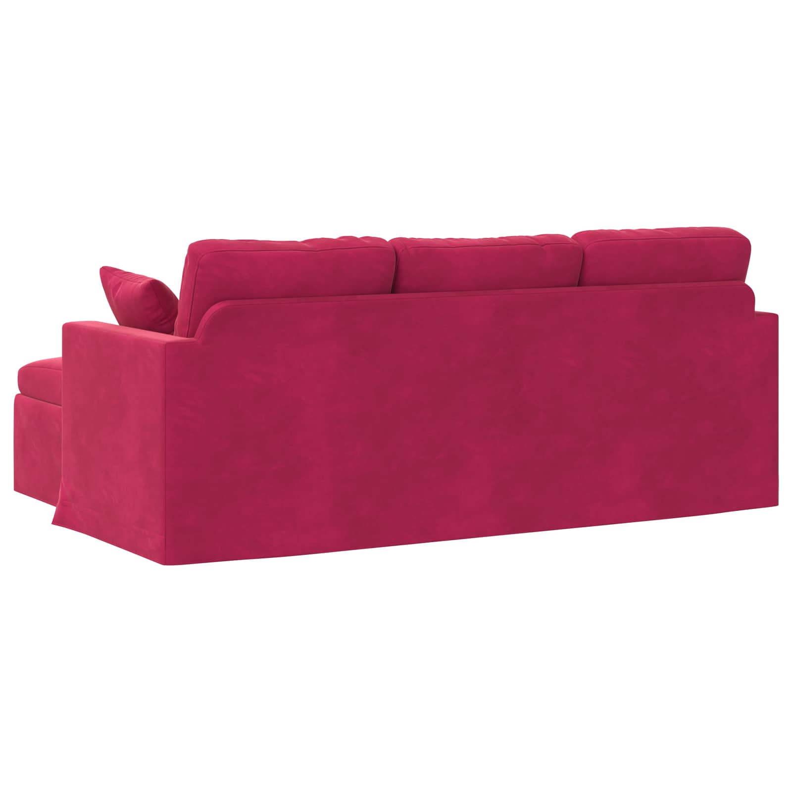 vidaXL Sofa Czerwone wino 198 x 134 x 80 cm Aksamit