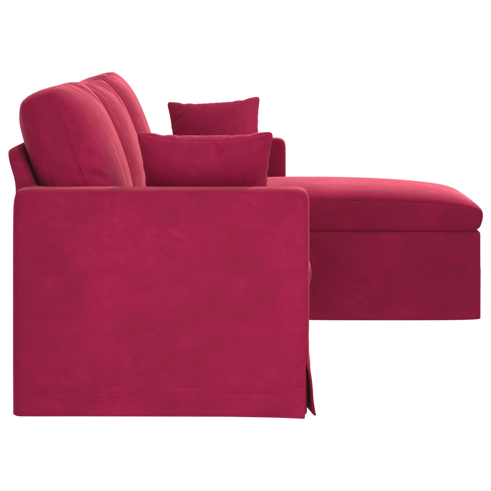 vidaXL Sofa Czerwone wino 198 x 134 x 80 cm Aksamit