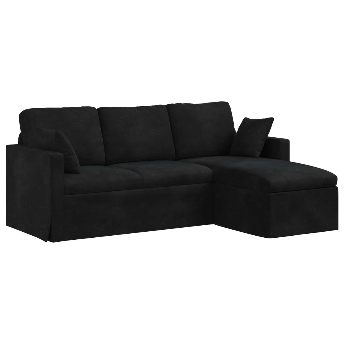 vidaXL Sofa Czarny 198 x 134 x 80 cm Aksamit