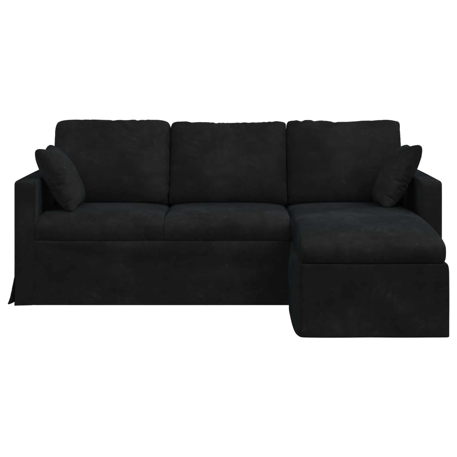 vidaXL Sofa Czarny 198 x 134 x 80 cm Aksamit