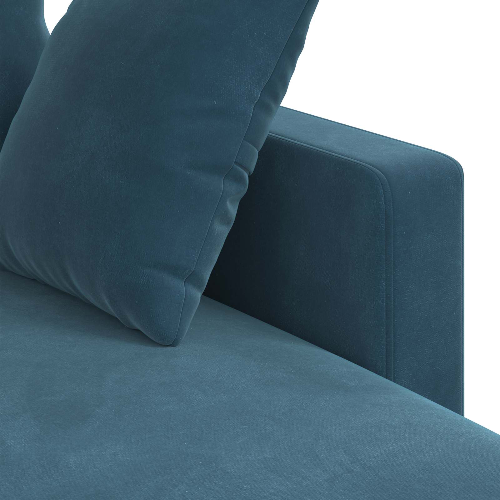 vidaXL Sofa Niebieski 198 x 134 x 80 cm Aksamit