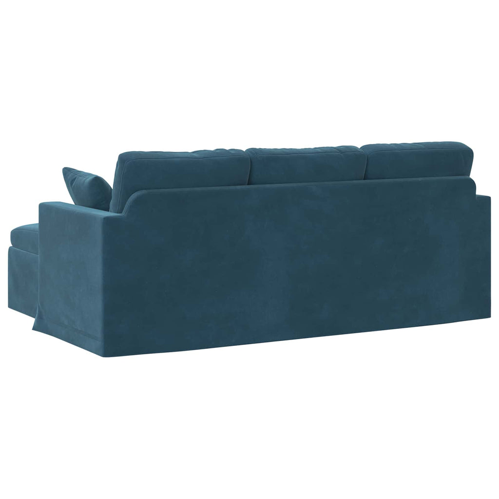 vidaXL Sofa Niebieski 198 x 134 x 80 cm Aksamit