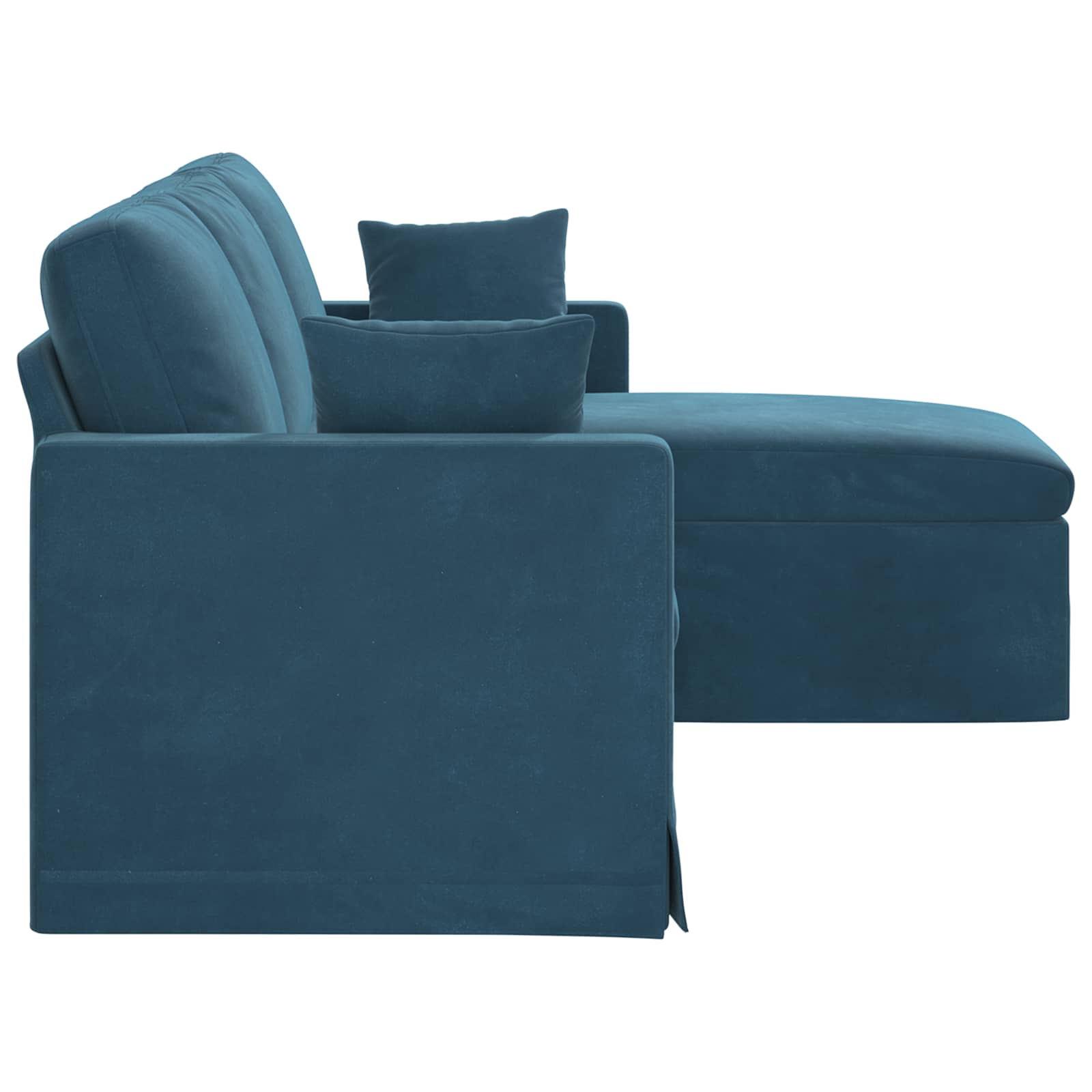 vidaXL Sofa Niebieski 198 x 134 x 80 cm Aksamit