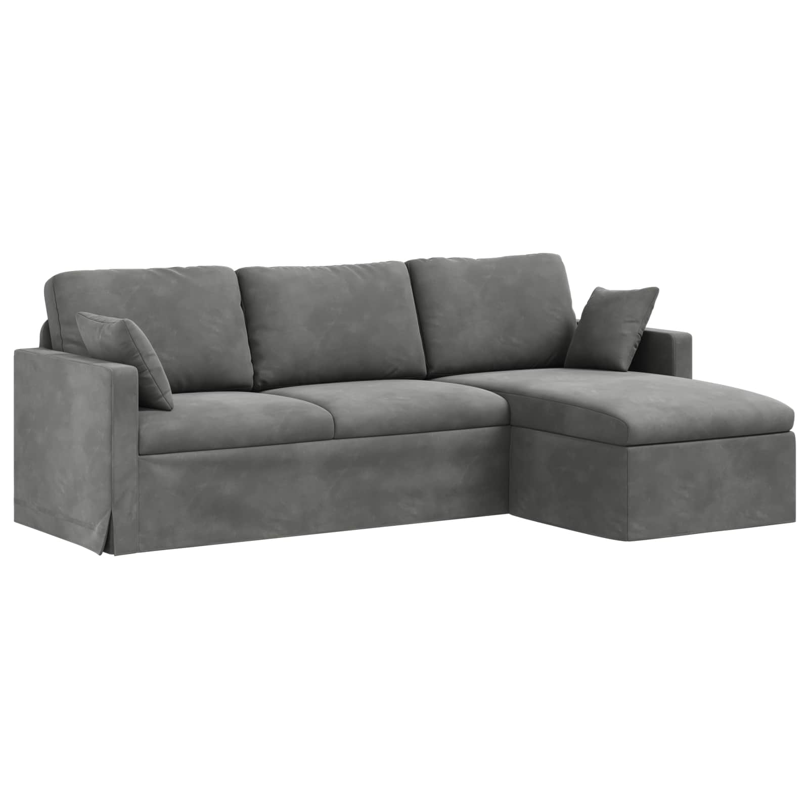 vidaXL Sofa Ciemnoszary 228 x 134 x 80 cm Aksamit