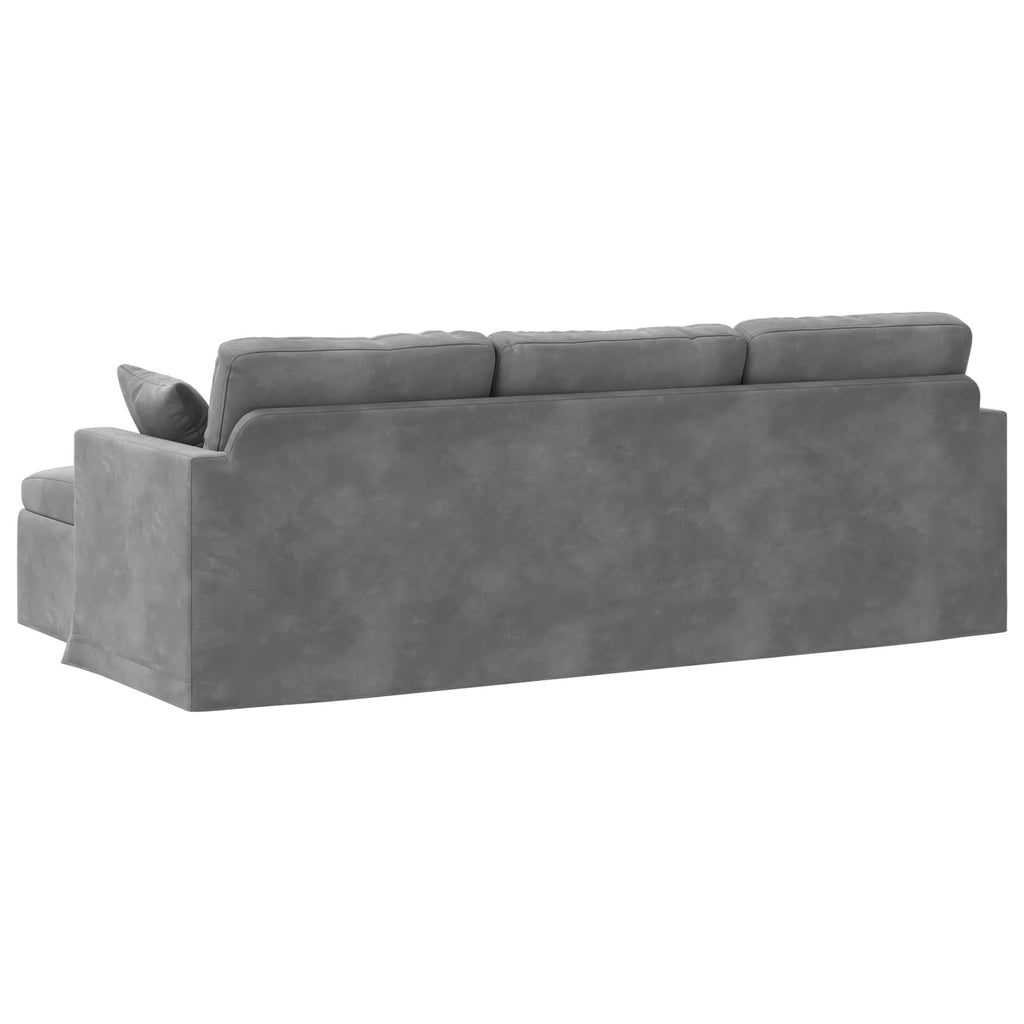vidaXL Sofa Ciemnoszary 228 x 134 x 80 cm Aksamit