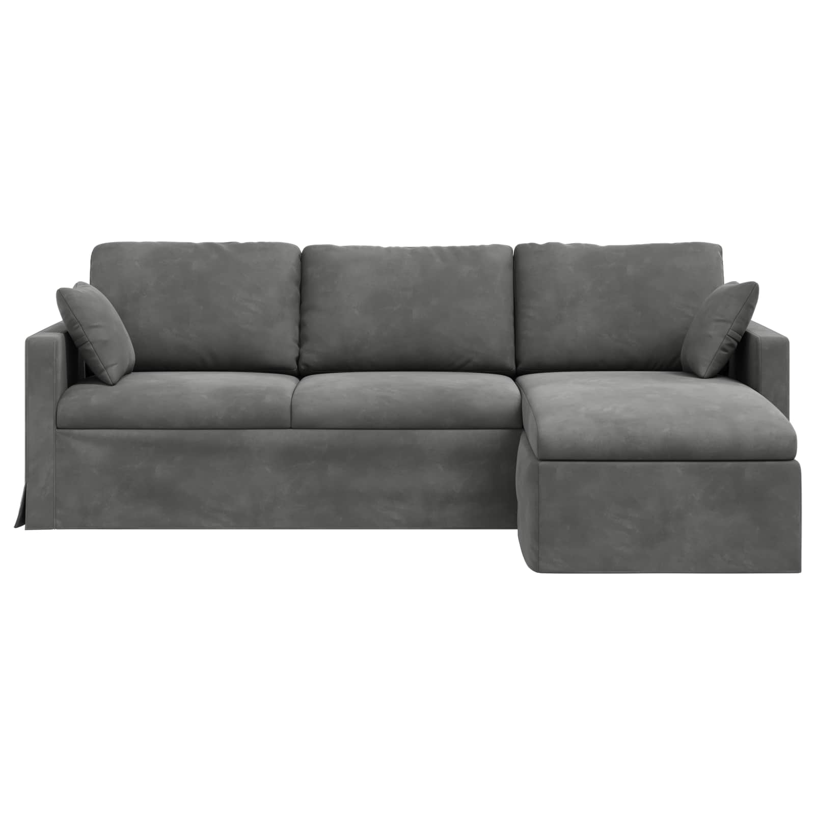 vidaXL Sofa Ciemnoszary 228 x 134 x 80 cm Aksamit