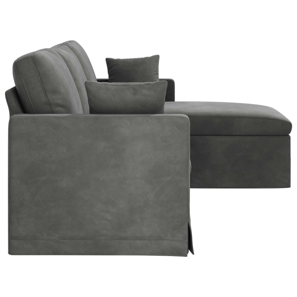 vidaXL Sofa Ciemnoszary 228 x 134 x 80 cm Aksamit