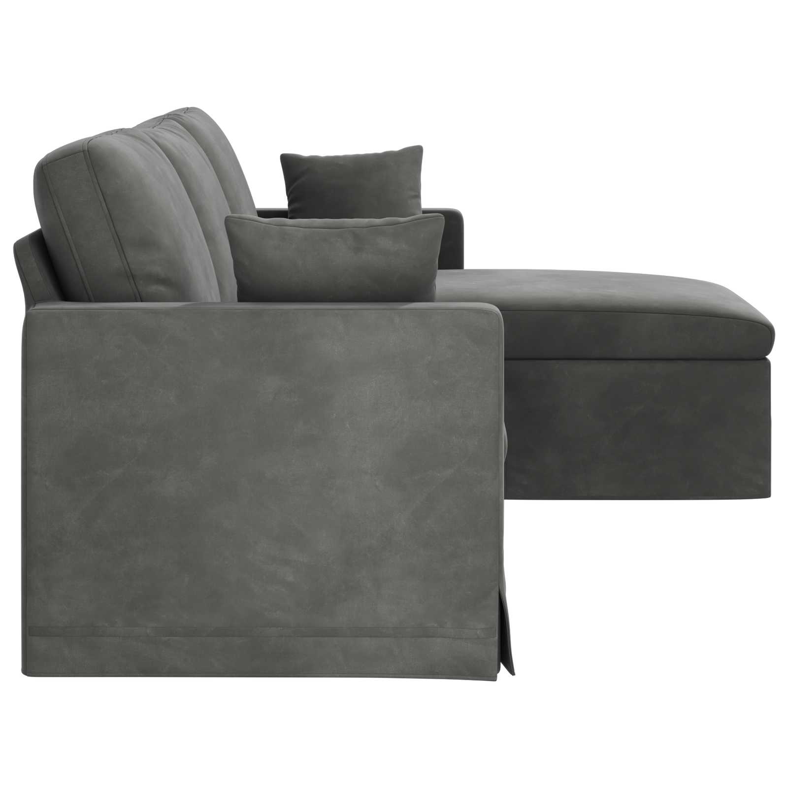 vidaXL Sofa Ciemnoszary 228 x 134 x 80 cm Aksamit