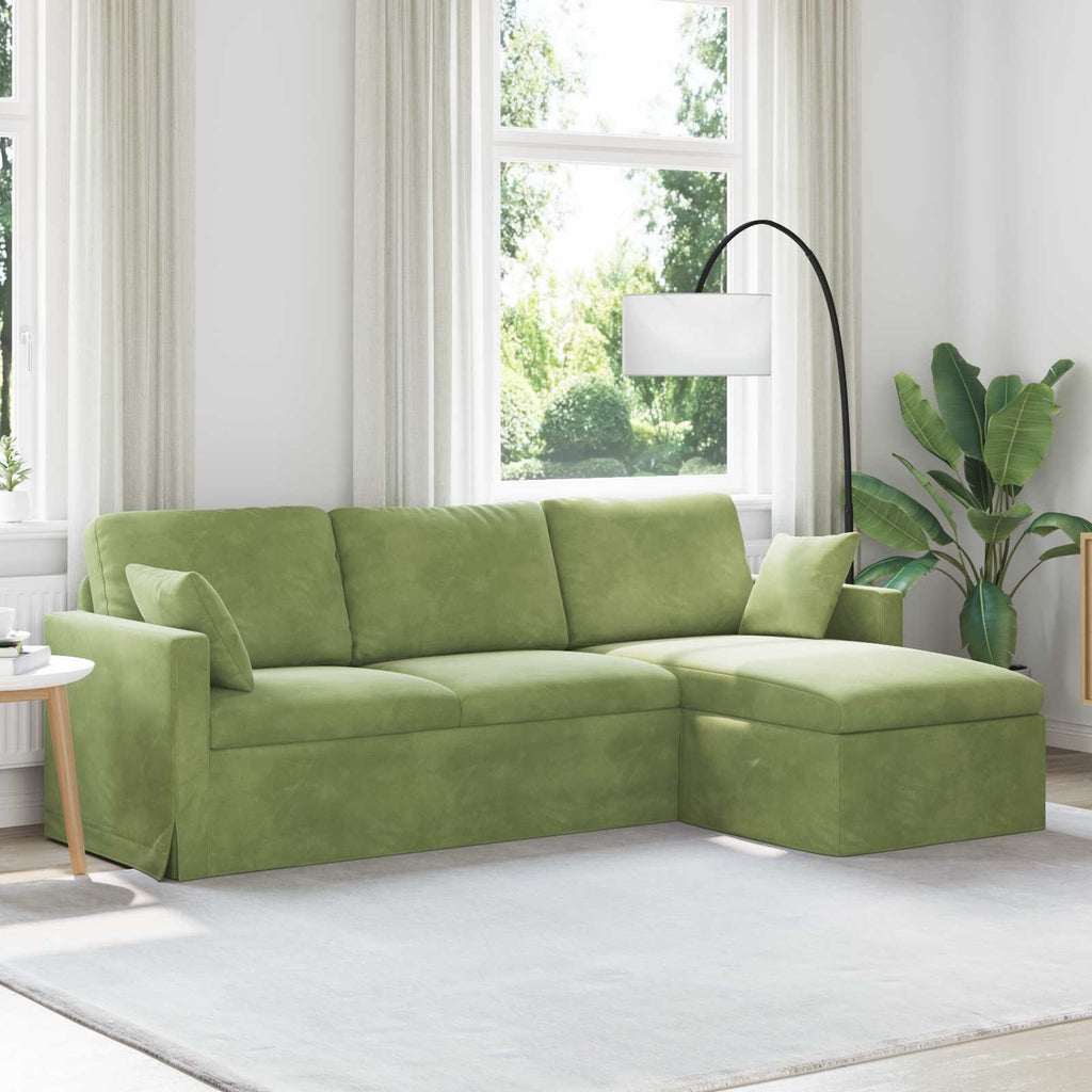 vidaXL Sofa Jasnozielony 228 x 134 x 80 cm Aksamit