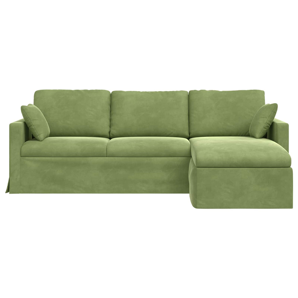 vidaXL Sofa Jasnozielony 228 x 134 x 80 cm Aksamit