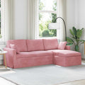 vidaXL Sofa Różowy 228 x 134 x 80 cm Aksamit