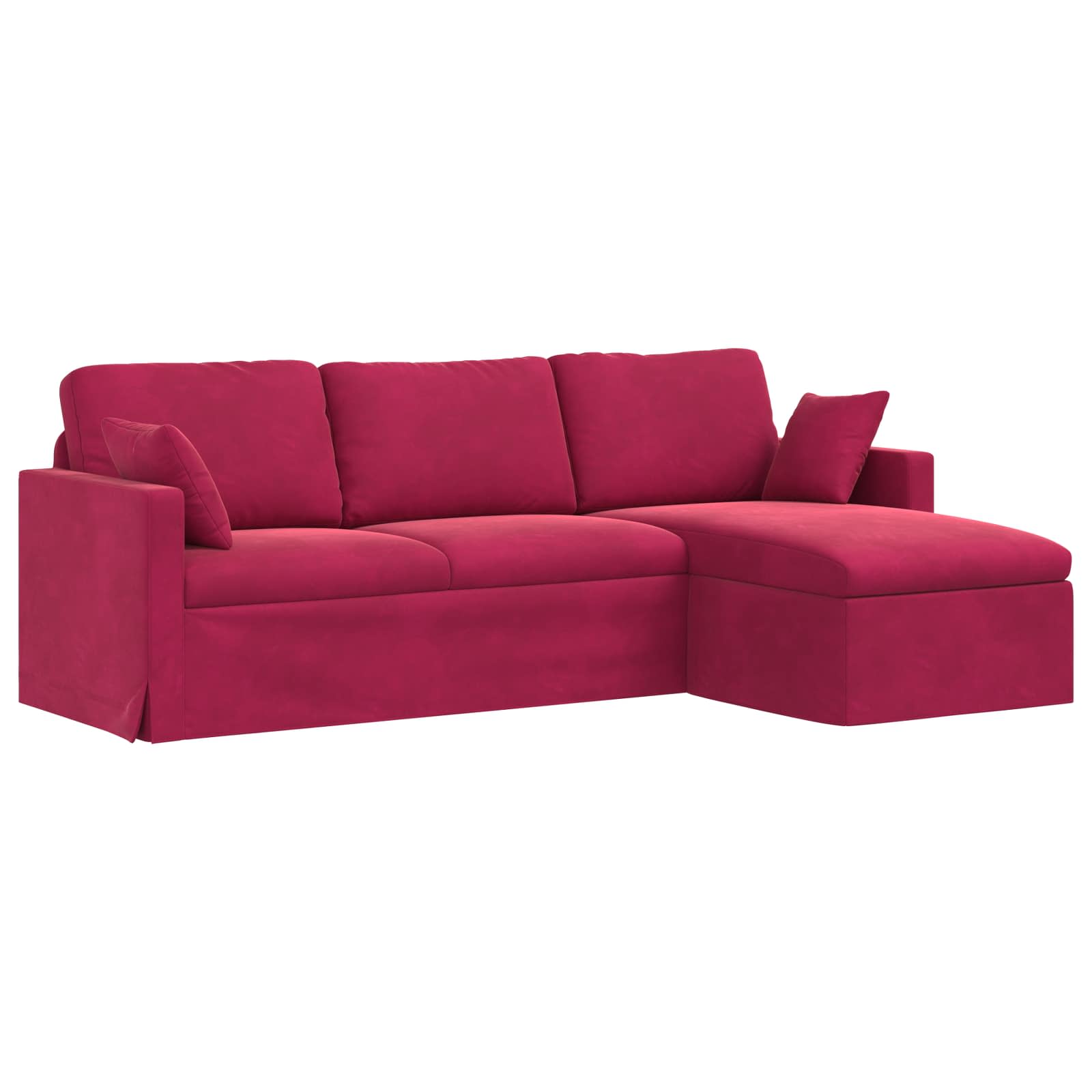 vidaXL Sofa Czerwone wino 228 x 134 x 80 cm Aksamit