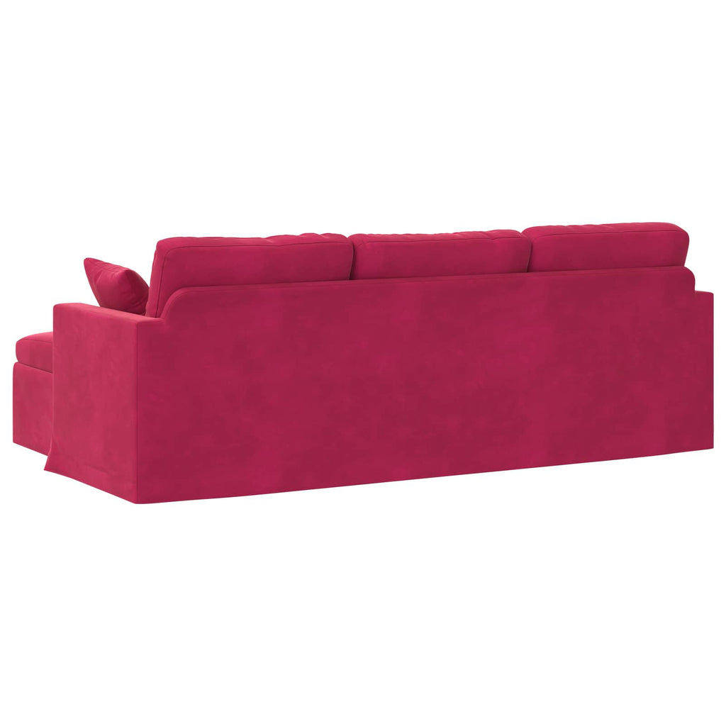 vidaXL Sofa Czerwone wino 228 x 134 x 80 cm Aksamit
