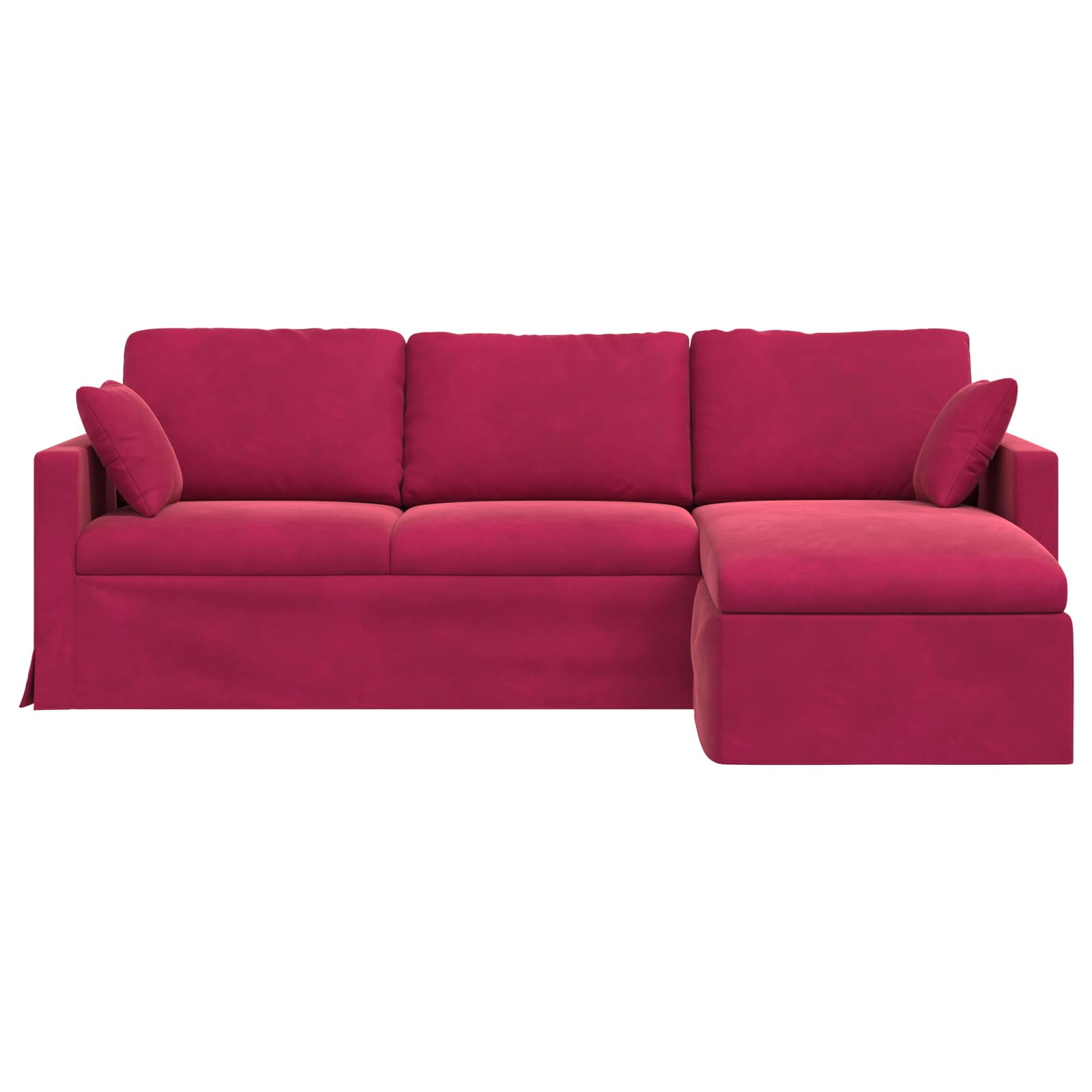 vidaXL Sofa Czerwone wino 228 x 134 x 80 cm Aksamit