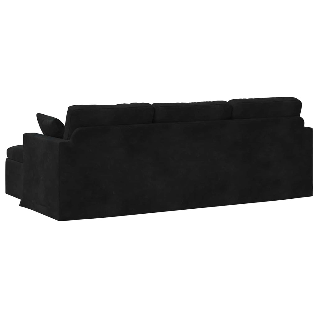 vidaXL Sofa Czarny 228 x 134 x 80 cm Aksamit