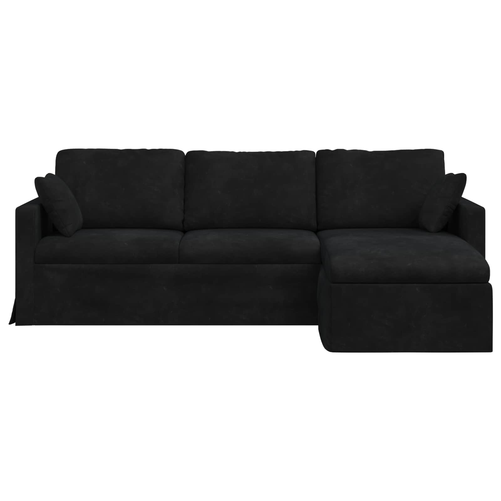 vidaXL Sofa Czarny 228 x 134 x 80 cm Aksamit