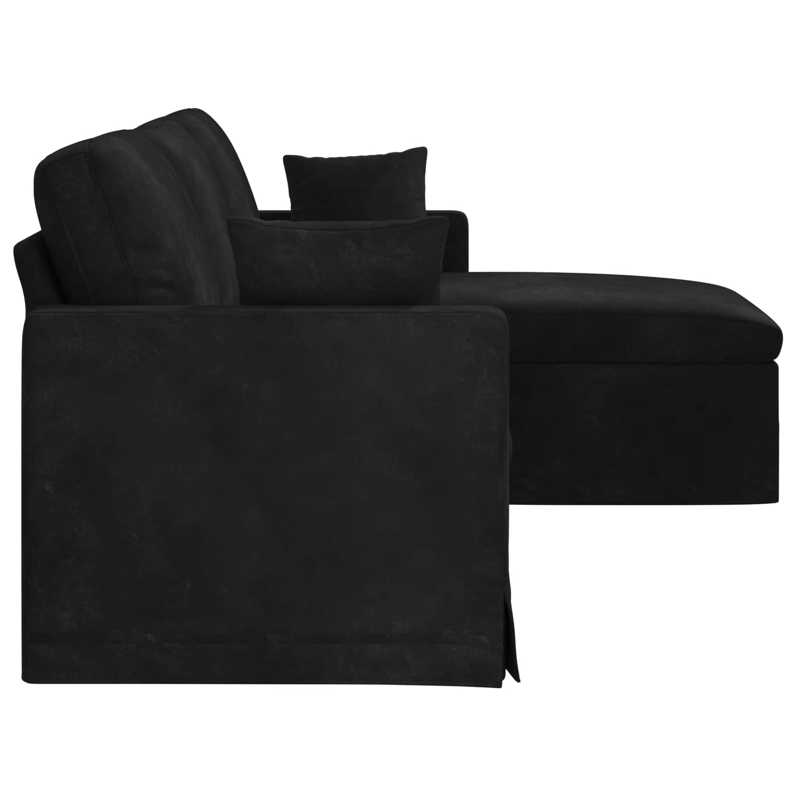 vidaXL Sofa Czarny 228 x 134 x 80 cm Aksamit