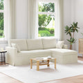 vidaXL Sofa Kremowy 228 x 134 x 80 cm Aksamit