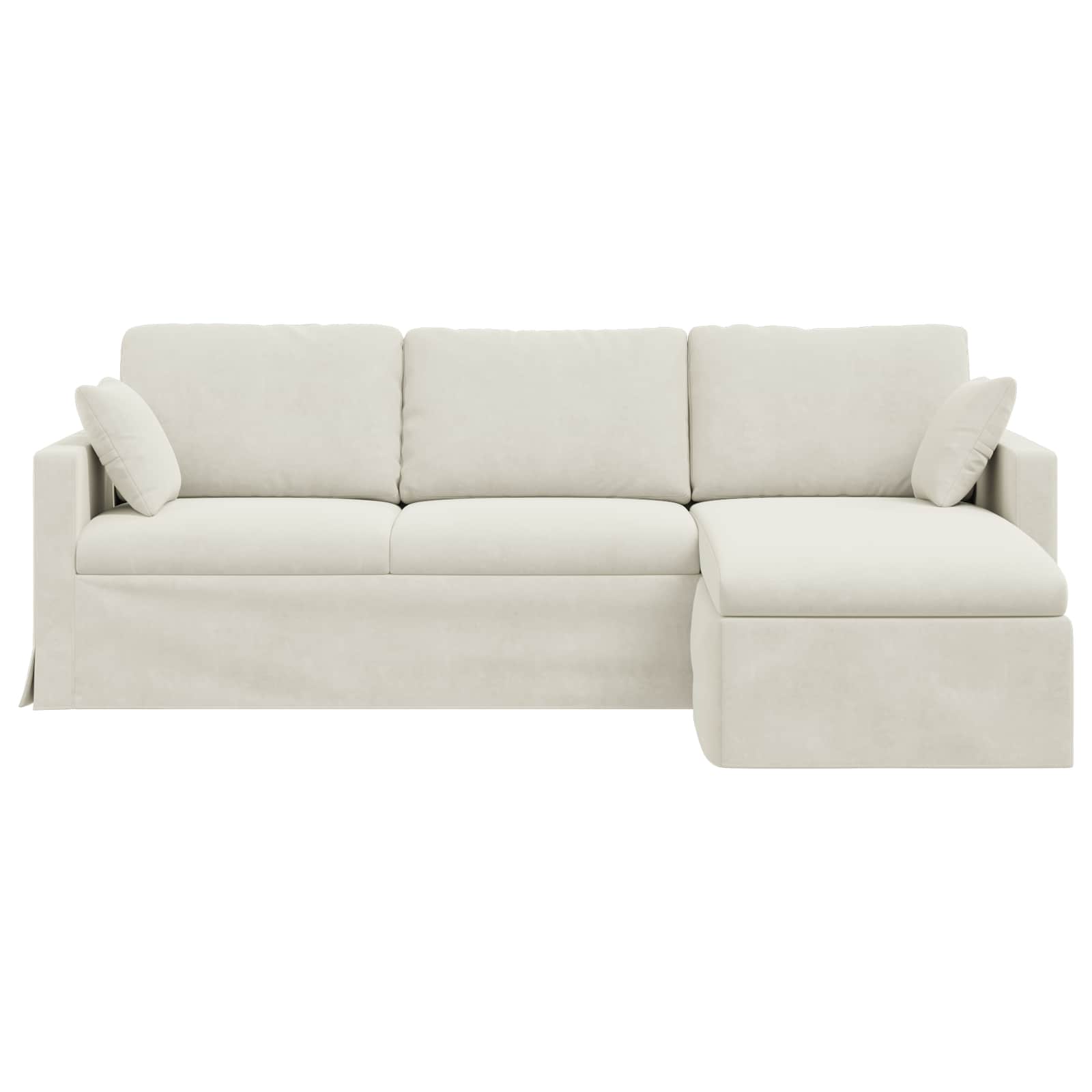 vidaXL Sofa Kremowy 228 x 134 x 80 cm Aksamit