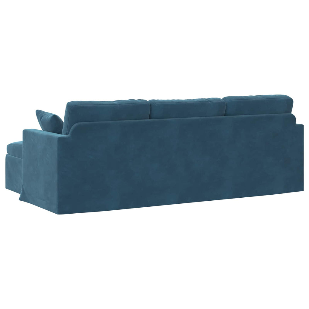 vidaXL Sofa Niebieski 228 x 134 x 80 cm Aksamit