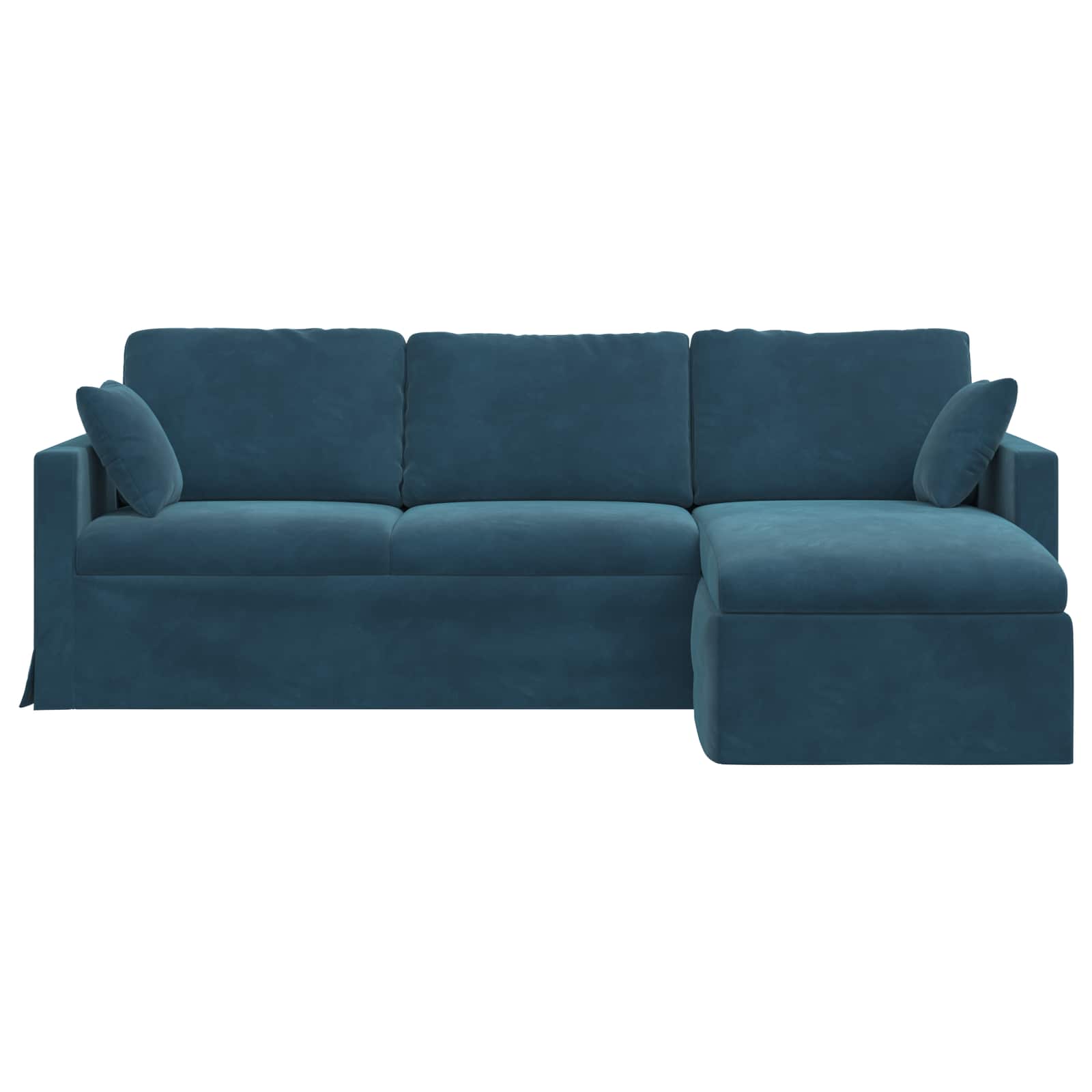 vidaXL Sofa Niebieski 228 x 134 x 80 cm Aksamit