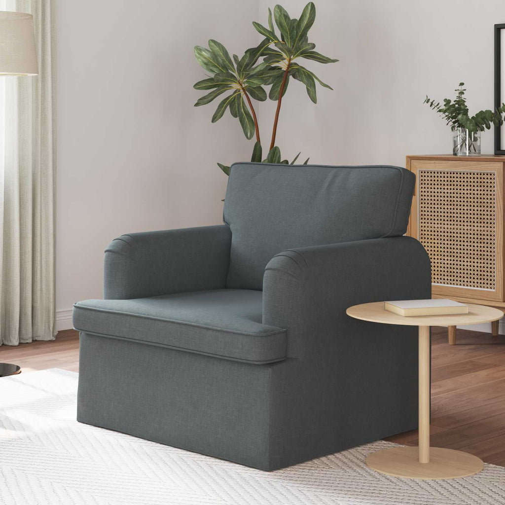 vidaXL Sofa Ciemnoszary 84 x 80 x 85 cm tkanina