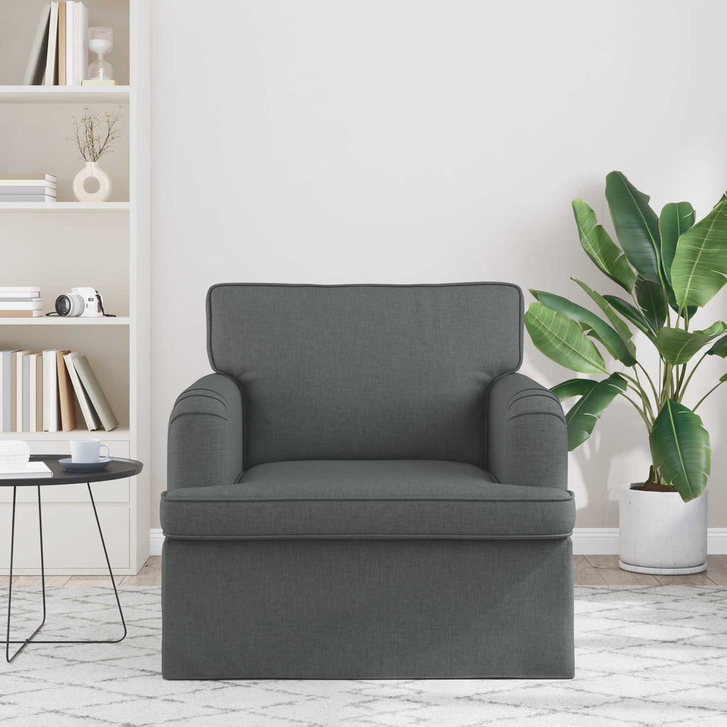 vidaXL Sofa Ciemnoszary 84 x 80 x 85 cm tkanina