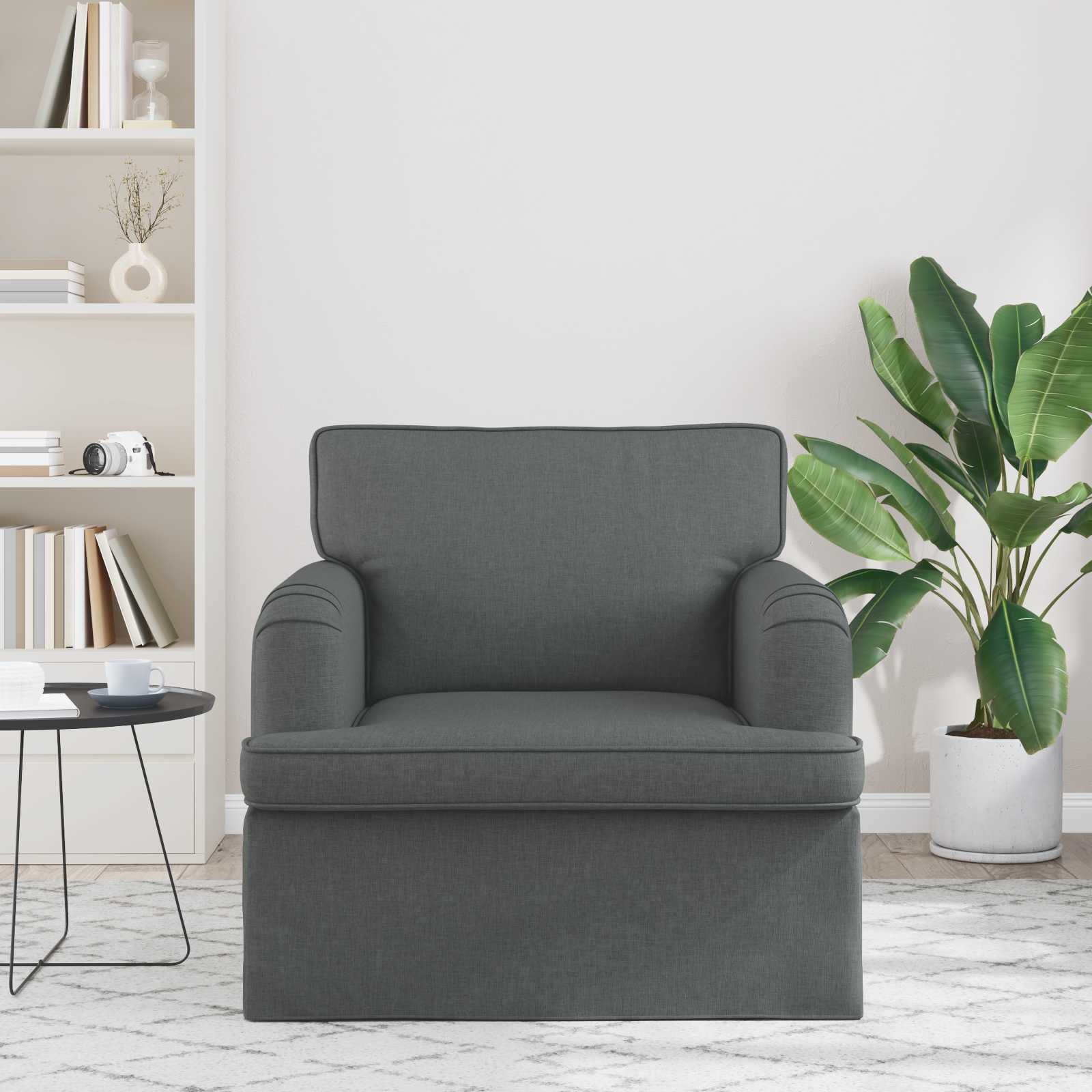 vidaXL Sofa Ciemnoszary 84 x 80 x 85 cm tkanina