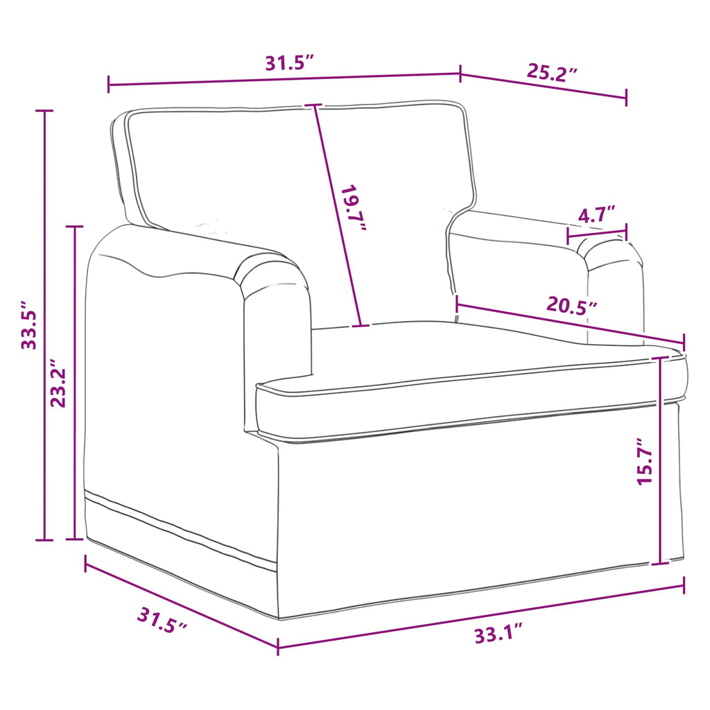 vidaXL Sofa Ciemnoszary 84 x 80 x 85 cm tkanina