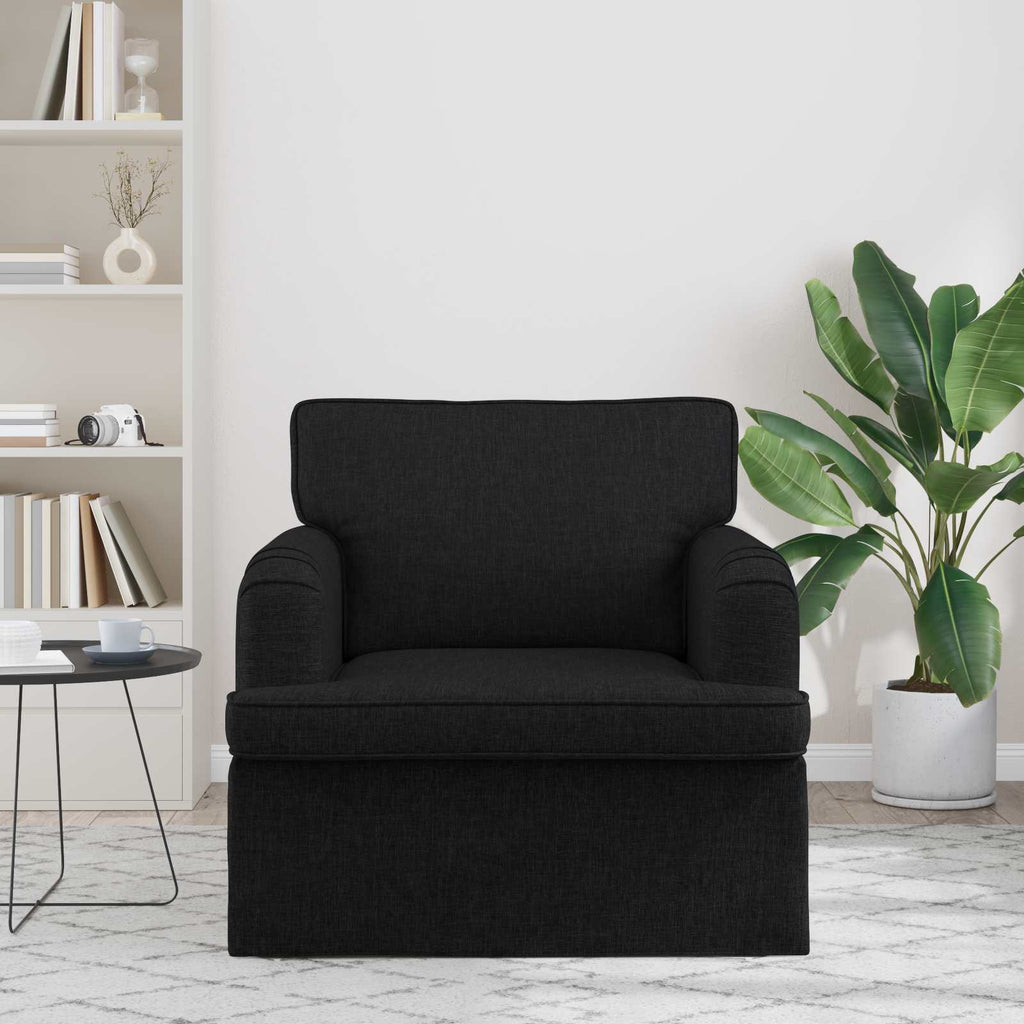 vidaXL Sofa Czarny 84 x 80 x 85 cm tkanina