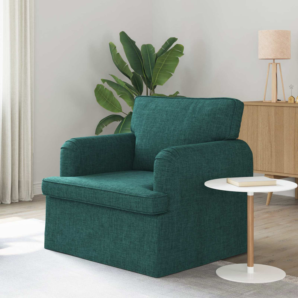 vidaXL Sofa Ciemna zieleń 84 x 80 x 85 cm tkanina