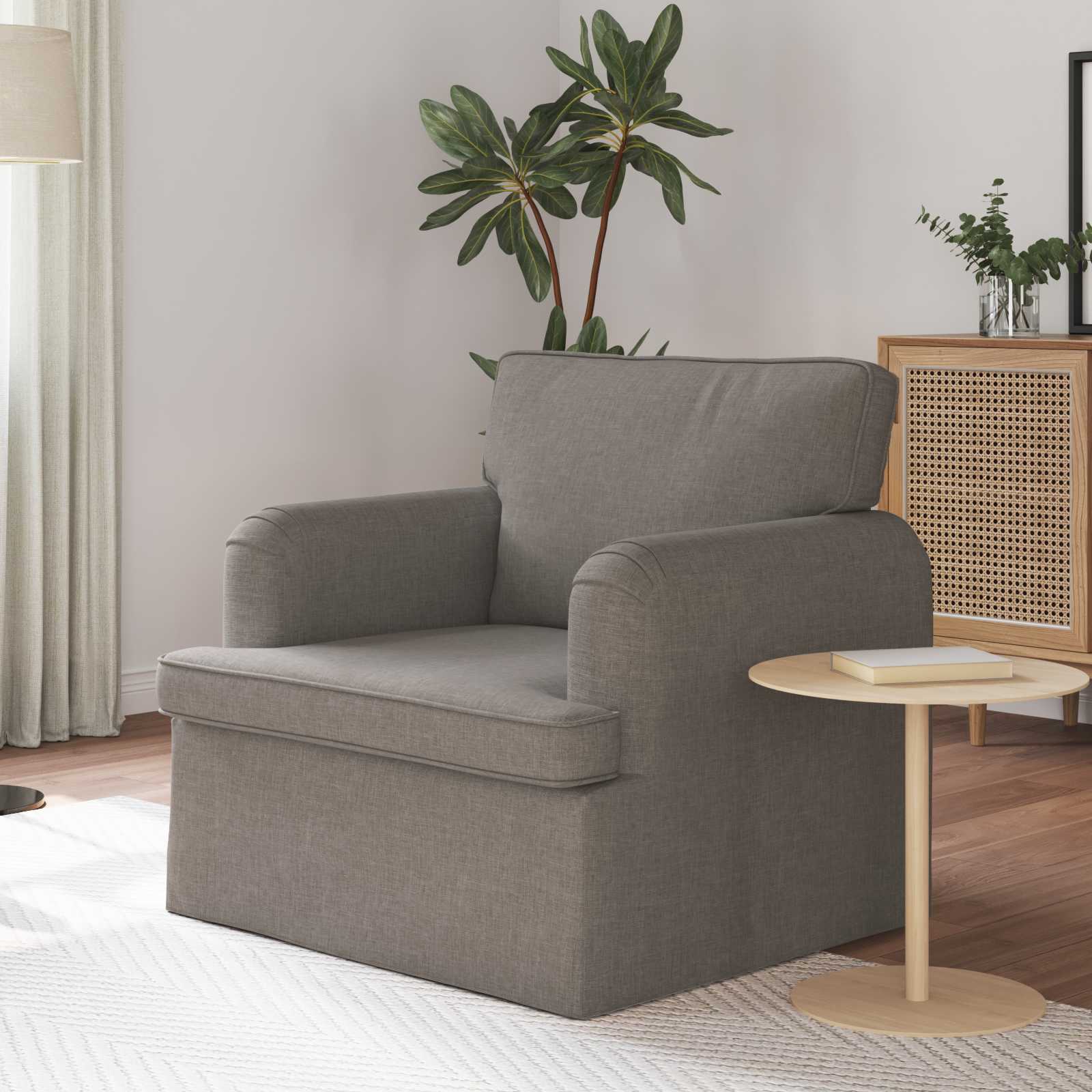 vidaXL Sofa Ciemnoszary 84 x 80 x 85 cm tkanina