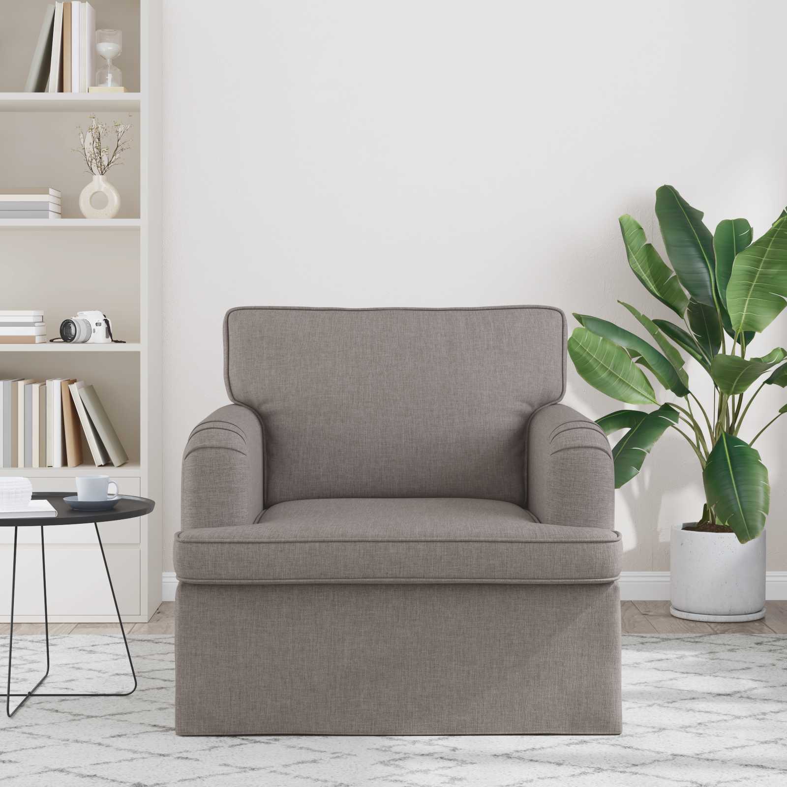 vidaXL Sofa Ciemnoszary 84 x 80 x 85 cm tkanina