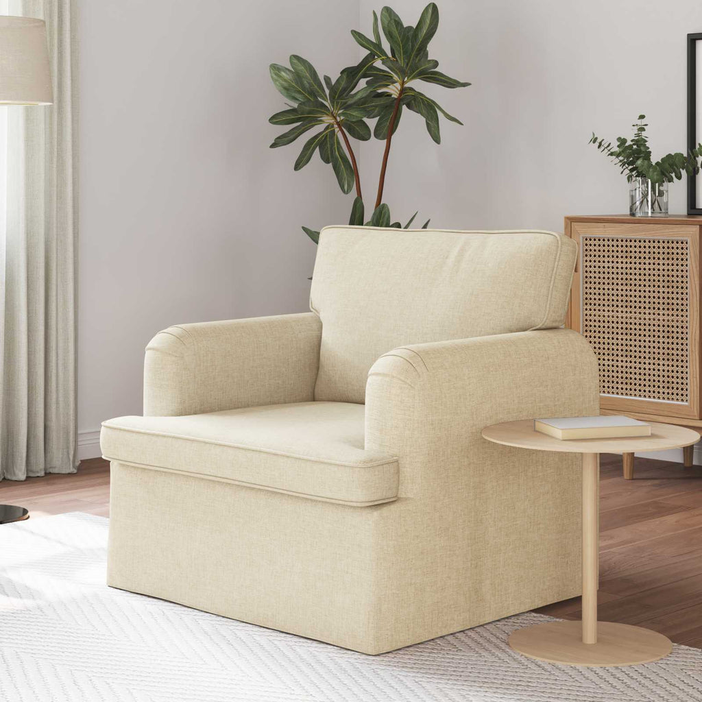 vidaXL Sofa Kremowy 84 x 80 x 85 cm tkanina