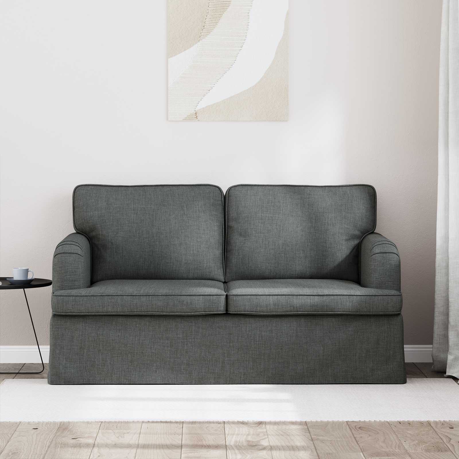 vidaXL Sofa Ciemnoszary 144 x 80 x 85 cm tkanina