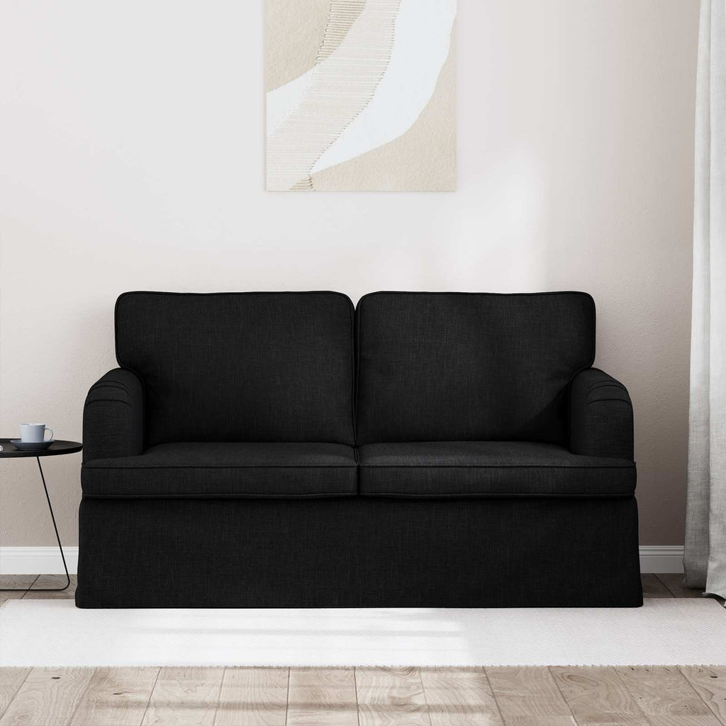 vidaXL Sofa Czarny 144 x 80 x 85 cm tkanina