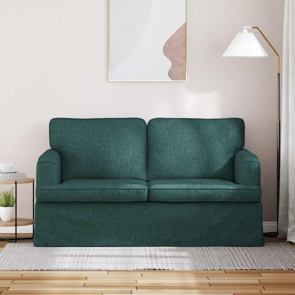 vidaXL Sofa Ciemna zieleń 144 x 80 x 85 cm tkanina