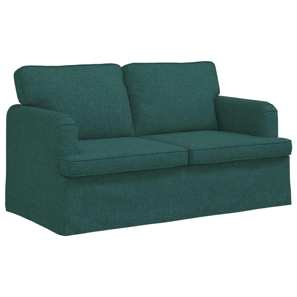 vidaXL Sofa Ciemna zieleń 144 x 80 x 85 cm tkanina