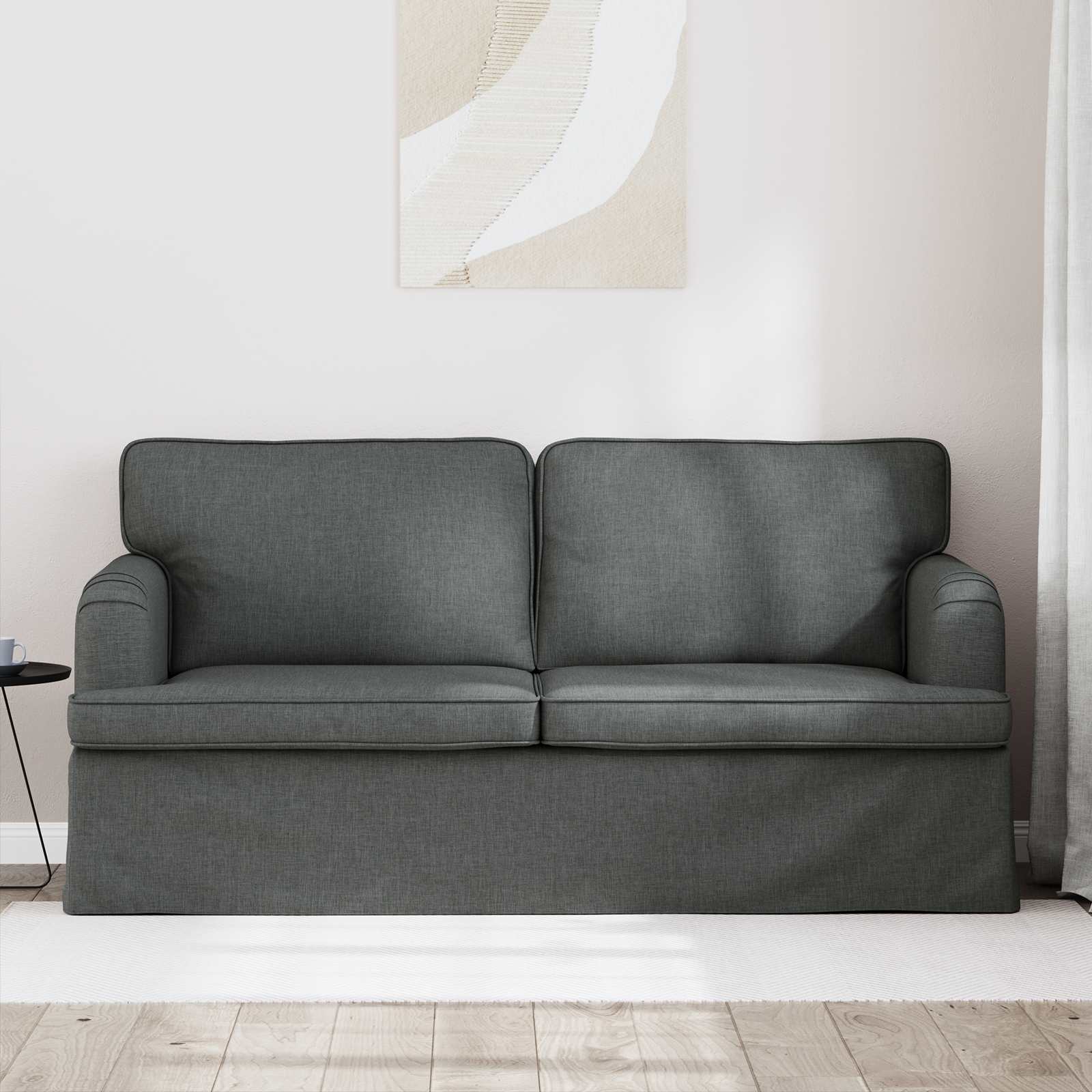 vidaXL Sofa Ciemnoszary 162 x 80 x 85 cm tkanina