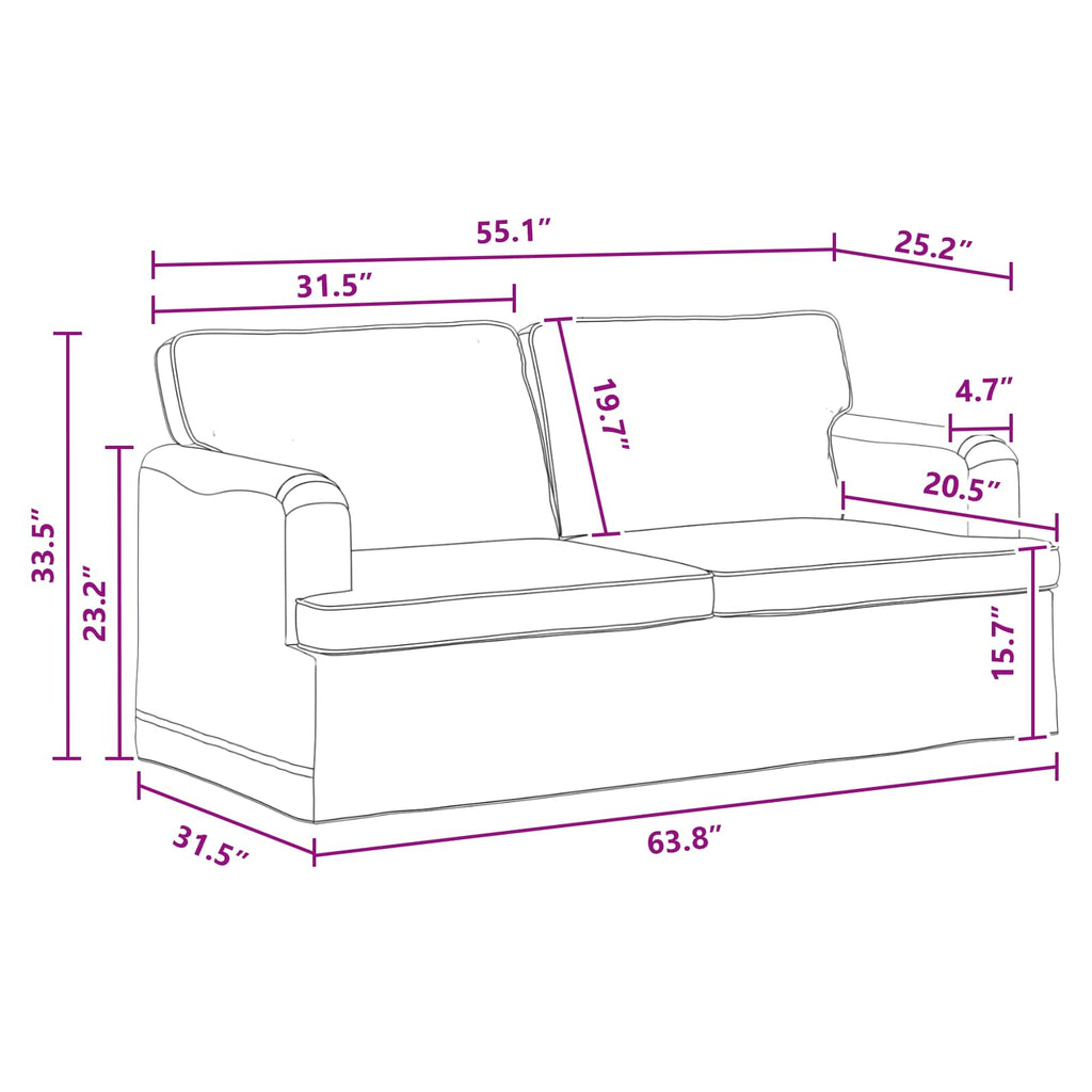 vidaXL Sofa Ciemnoszary 162 x 80 x 85 cm tkanina