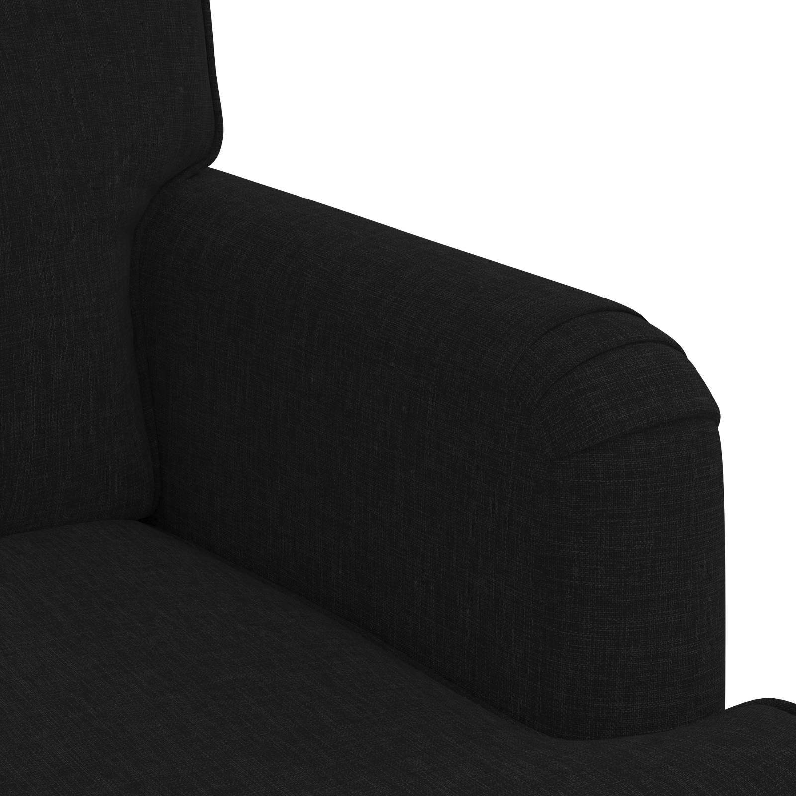 vidaXL Sofa Czarny 162 x 80 x 85 cm tkanina