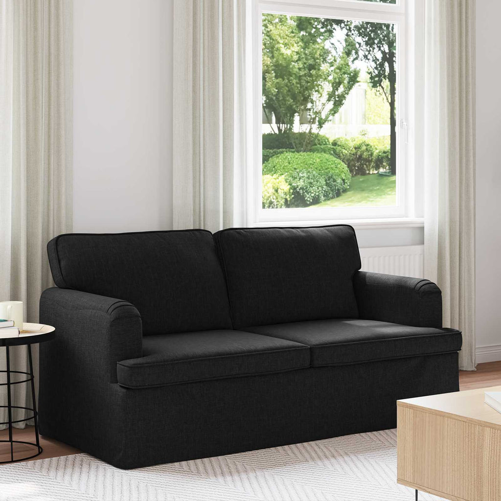 vidaXL Sofa Czarny 162 x 80 x 85 cm tkanina