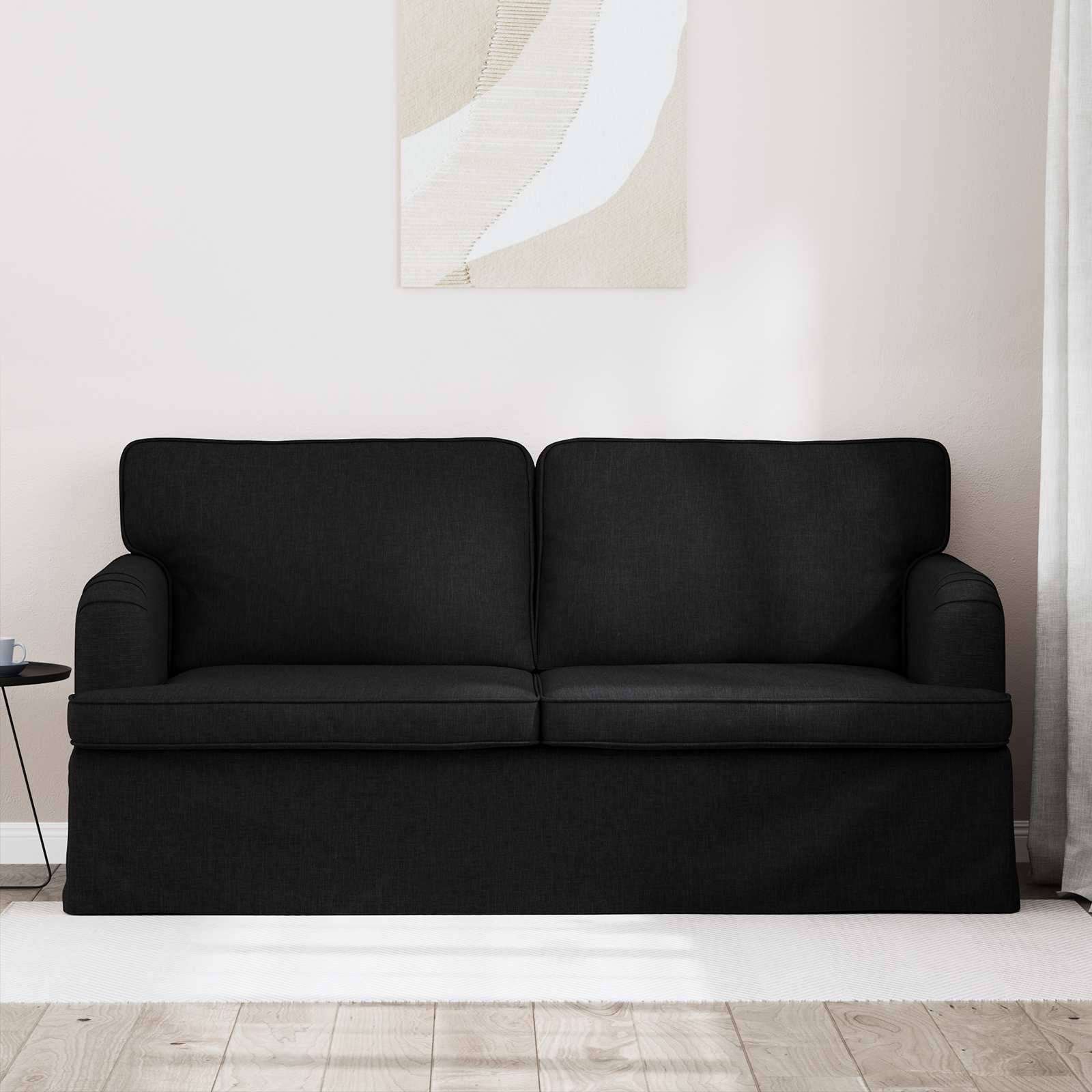 vidaXL Sofa Czarny 162 x 80 x 85 cm tkanina