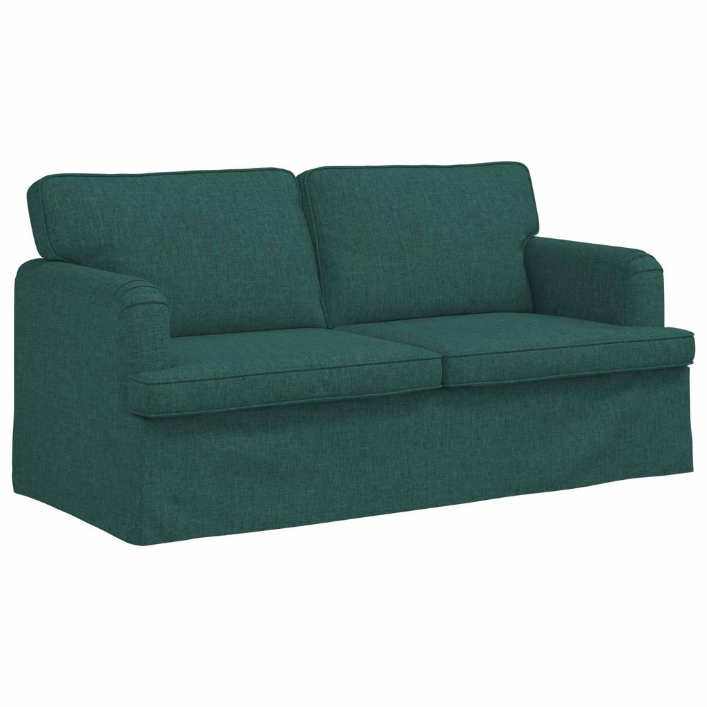 vidaXL Sofa Ciemna zieleń 162 x 80 x 85 cm tkanina