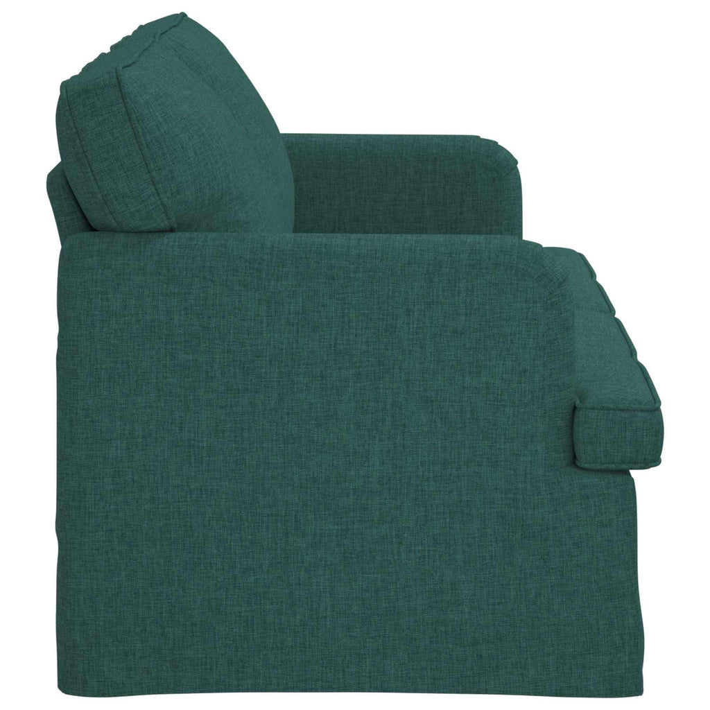 vidaXL Sofa Ciemna zieleń 162 x 80 x 85 cm tkanina