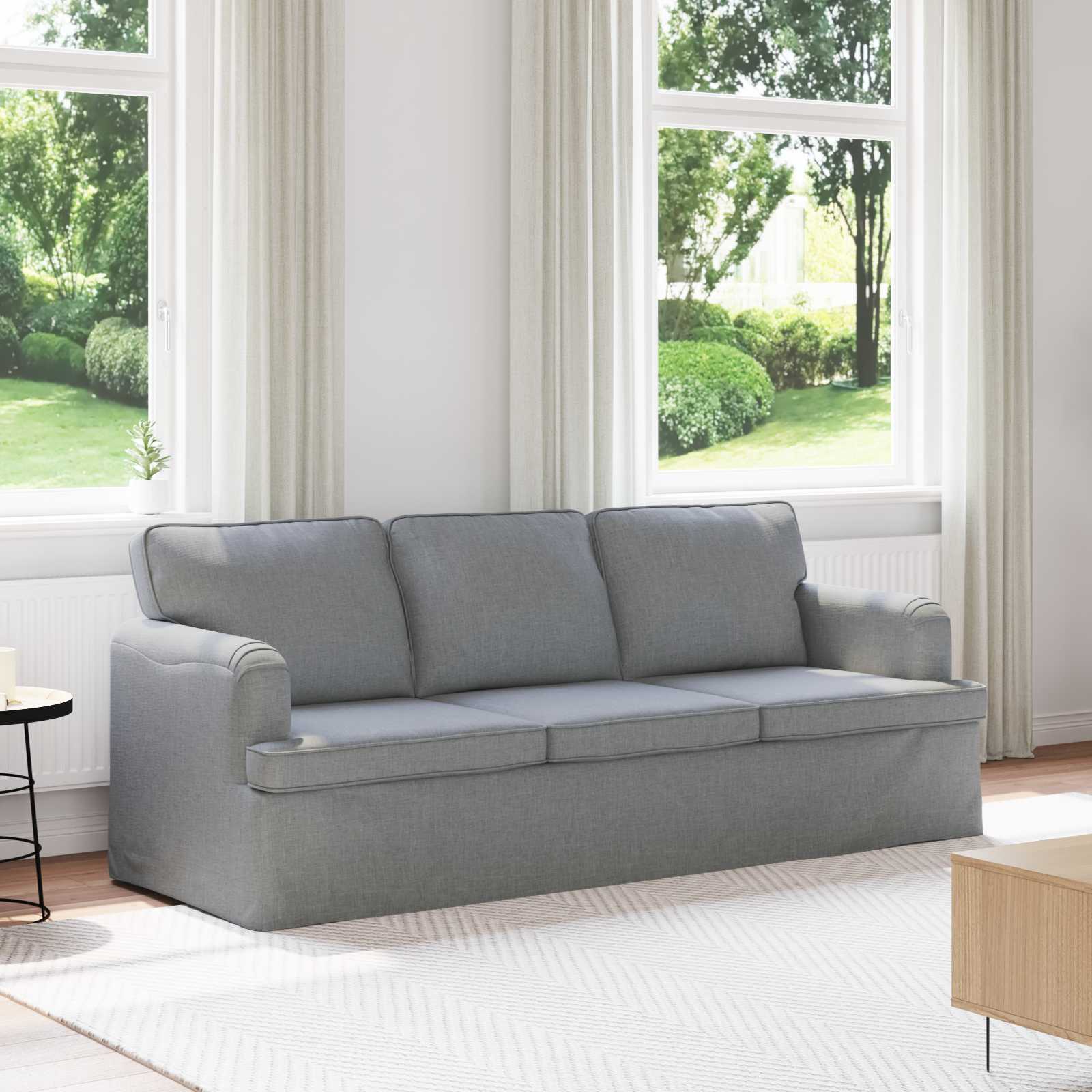 vidaXL Sofa Jasnoszary 201 x 80 x 85 cm tkanina