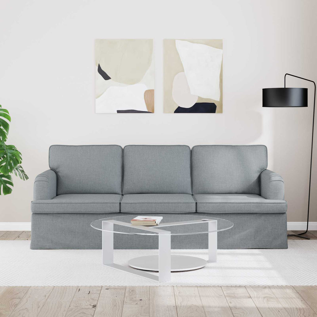 vidaXL Sofa Jasnoszary 201 x 80 x 85 cm tkanina
