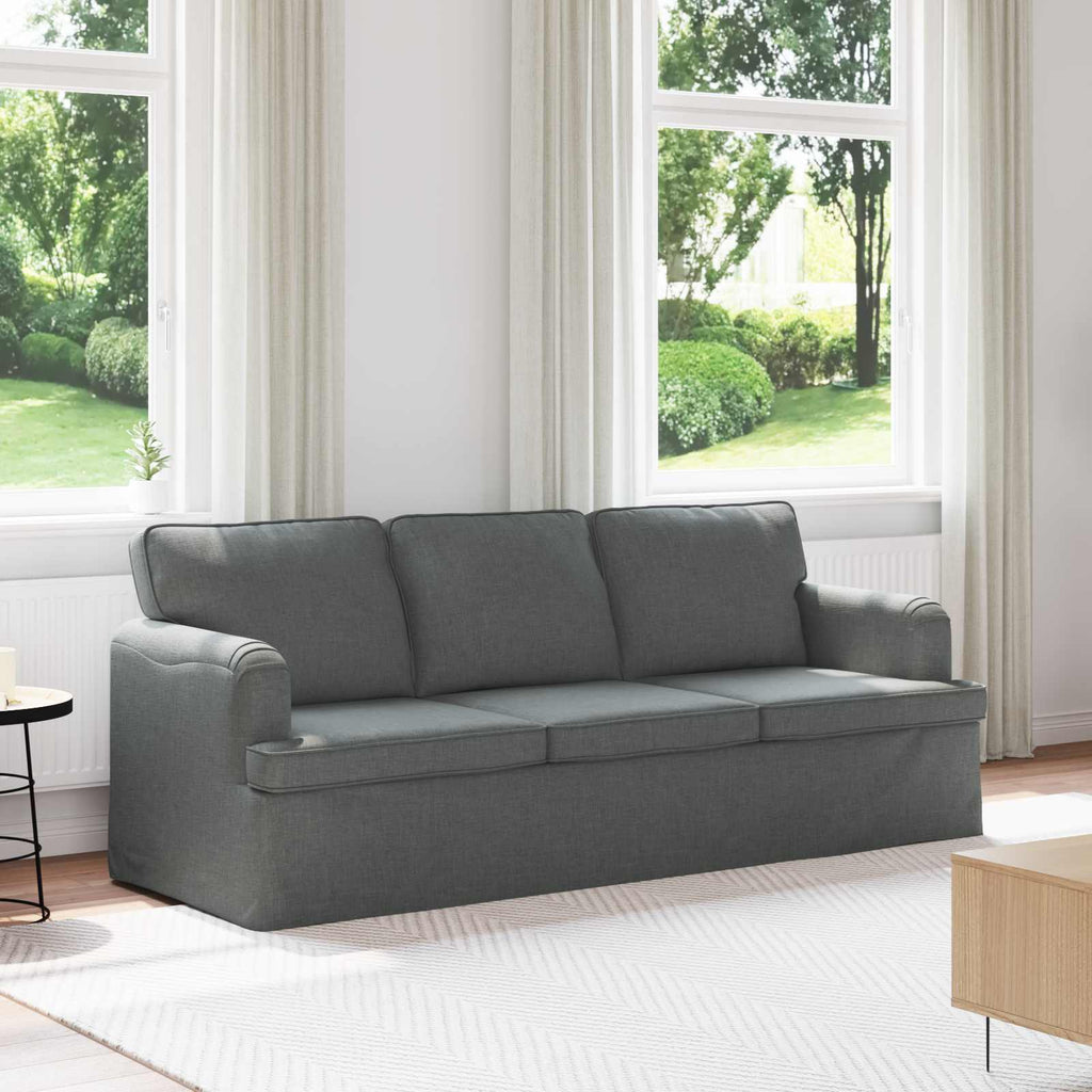 vidaXL Sofa Ciemnoszary 201 x 80 x 85 cm tkanina