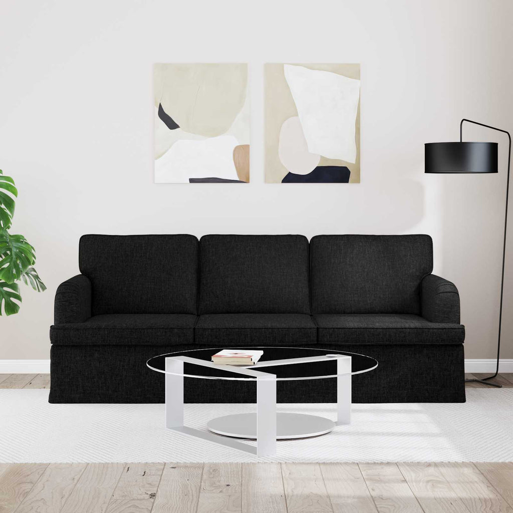 vidaXL Sofa Czarny 201 x 80 x 85 cm tkanina