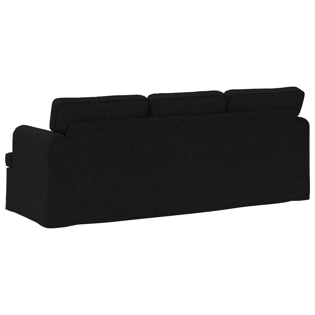 vidaXL Sofa Czarny 201 x 80 x 85 cm tkanina